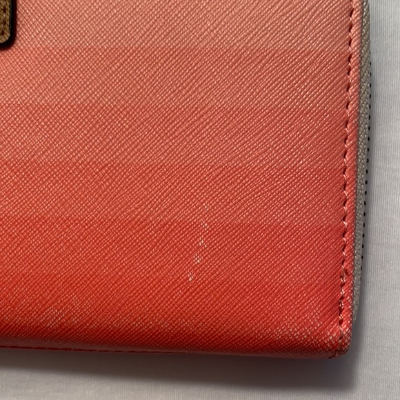 Coral Ombré Calvin Klein Zip Wallet - Picture 4 of 6